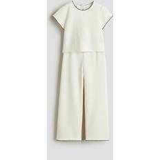 H&M Cream 2-Piece Jacquard Knit Set - Girls