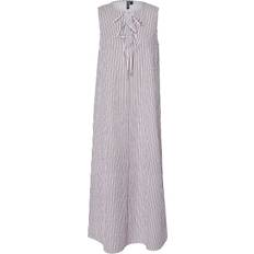 Pieces Midikjoler Pieces Pcjenna Sl Midi Rev Tie Dress - Pink Tulle Delicioso/Bright White