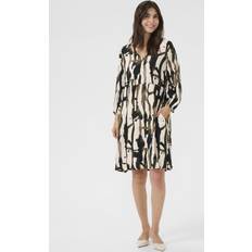 CULTURE Midikjoler CULTURE Cuashley Chaina Short Dress - Grey/Offwhite