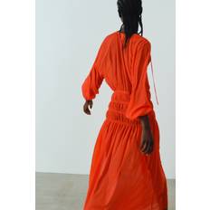 H&M Ladies Smock Waisted Dress - Bright Red