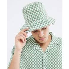 Hats River Island Green Check Bucket Hat