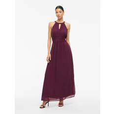 Röda Klänningar Vila Vimilina Halterneck Maxi Dress - Lila
