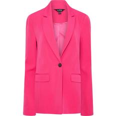 LTS Tall Scuba Crepe Blazer - Bright Pink