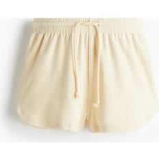 Dame velour bukser H&M Dame Velour Shorts - Lys Beige