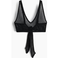 H&M Dame Hulstrikket Strandtop - Sort