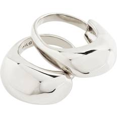 Silverpläterad Ringar Pilgrim Harrison Rings 2in-1 Set Silver-plated - Sølv