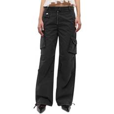 Ganni Washed Cotton Twill Pants Dam Byxor - Phantom