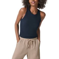 Blue - Viscose Tank Tops Splendid Eco Supersoft Ribbed Tank Top - Navy
