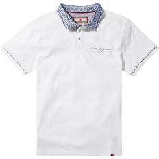 Joe Browns Men Tops Joe Browns Sensational Smart Aztec Trim Polo Shirt - White