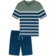 Schlafanzüge Schiesser Herren Pyjama Jersey Baumwolle - Nachtblau
