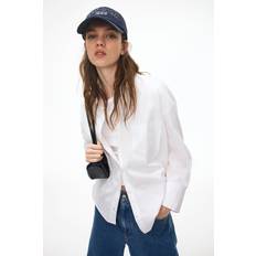 H&M White Shirts H&M Ladies Oversized Cotton Shirt - White