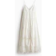 H&M Lace-Trimmed Strappy Dress - White