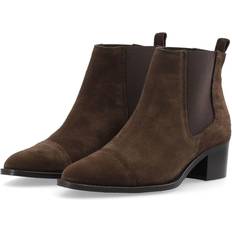 Bianco Dame Chelsea boots Bianco Biacarol Chelsea Boot Suede Brown Støvler - Mørkebrun