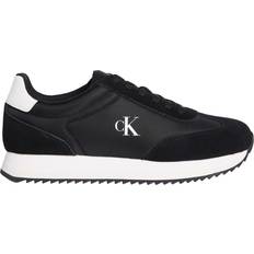 Calvin Klein Jeans Leather Lace-Up Sneakers Women - Black