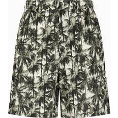 Chino Shorts - White Armani Exchange Print Woven Palm Print Shorts - Dark Multi