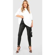 Boohoo Skinny Jeans boohoo Womens Plus Pu Coated Skinny Jeans - Black