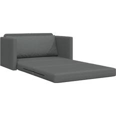 Möbler vidaXL Golvsoffa-säng 2-i-1 Mörkgrå 124x71x78 cm Tyg Soffa