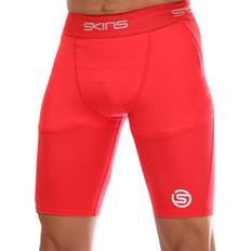 Red Tights Skins Mens Series-1 Half Length Tights - Red