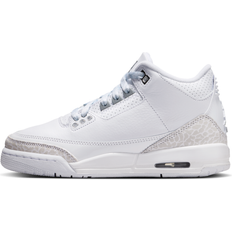 Purple Basketball Shoes Children's Shoes Jordan Air 3 Retro Pure Money Leather Shoes - White