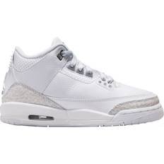 Nike Air Jordan 3 Retro Pure Money GS - White/White/Metallic Silver