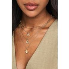 boohoo Celestial Detail Layered Necklace - Gold