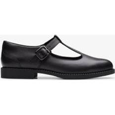 Clarks Children's Shoes Clarks Tapa Hope Y Buckle School Shoes - Black