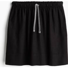 H&M Mininederdel I Hørblanding - Sort