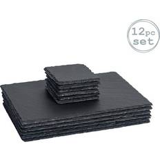 Place Mats Argon Tableware 12 Piece Slate Placemats Set Place Mat