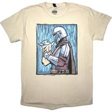 Adult T-shirts Star Wars Unisex Adult The Mandalorian Holding Grogu T-Shirt L