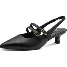 Syntetisk Pumps Marco Tozzi Svarta Slingback Pumps Med Taxklack Klackskor - Black