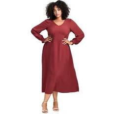 Avenue Midi Dresses Avenue Plus Size Allure V-Neckline Dress