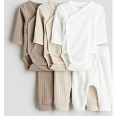 Øvrige sæt Børnetøj H&M 6-Delt Sæt Med Body Og Bukser - Beige/Hvid