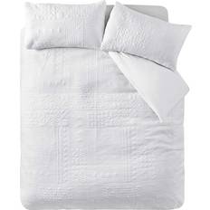Catherine Lansfield Folkstone Geo Duvet Cover White (230x220cm)