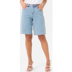 Cream Dam Byxor & Shorts Cream Crlone Coco Fit Shorts - Blue