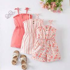 Shein Young Girl Printed Jumpsuit 3pcs