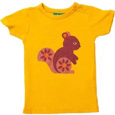 Children's Clothing Little Green Radicals Baby Squirrel Pure Organic Cotton T-Shirt - Gold/Multi