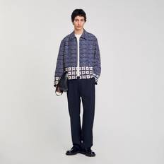 Florals - Men Outerwear Sandro Blouson à Imprimé Fleuri - Midnight Blue