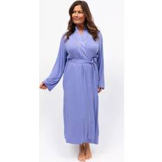 Lace Robes Cyberjammies Jersey Lace Insert Maxi Dressing Gown - Lilac