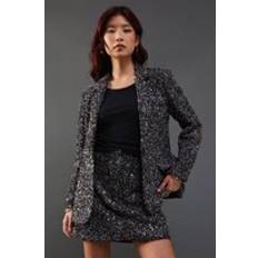 Black - Women Blazers Warehouse Premium Sequin Boucle Blazer - Black