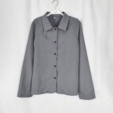 Shein Casual Solid Color Button Front Lightweight Jackets