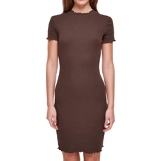 Urban Classics Rib Tee Dress - Brown