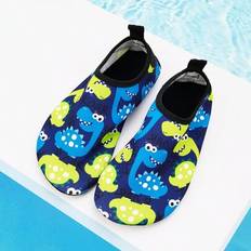 Beach Shoes Shein Boys Outdoor Beach Shoes Lightweight - Navy Blue Letter Dinosaur