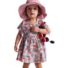 Polarn O. Pyret Bodysuits Polarn O. Pyret Baby Strawberry Print Bodysuit Dress - Pink