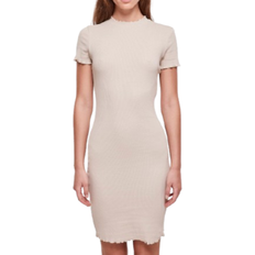 Urban Classics Rib Tee Dress - Beige