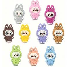 Shoe Charms Shein Random Rabbit PVC Decorative Buttons 10pcs