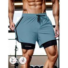 Unisex Shorts on sale Shein One-Piece Solid Color Sports Shorts - Spring/Summer