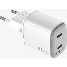 Celly USB GaN 2 x USB-C PD 45W Charger