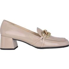 Högl Pumps Högl Läder Beige Patent Dam Pumpskor