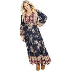Avenue Long Dresses Avenue Plus Size Ellery Long Sleeve Maxi Dress