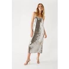 Midi Dresses - Silver Warehouse Womens Sequin Cami Midi Dress - Grey
